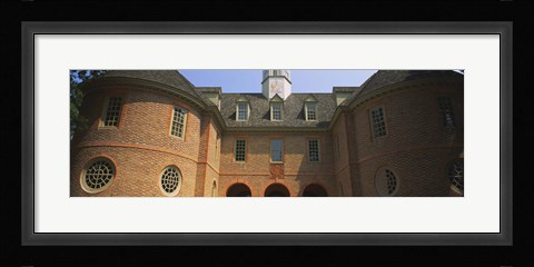 Framed Low angle view of a government building, Capitol Building, Colonial Williamsburg, Virginia, USA Print