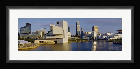 Framed Buildings In A City, Cleveland, Ohio Print
