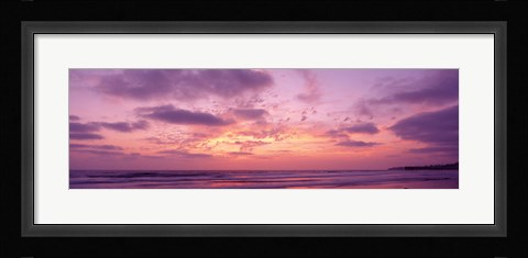 Framed Clouds in the sky at sunset, Pacific Beach, San Diego, California, USA Print