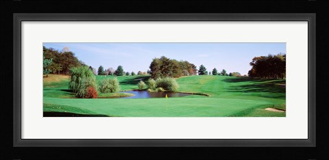 Framed Pond at a golf course, Baltimore Country Club, Baltimore, Maryland, USA Print