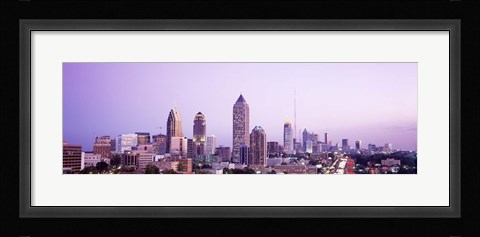 Framed Twilight, Atlanta, Georgia, USA Print