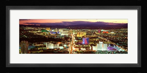 Framed Strip, Las Vegas Nevada, USA Print