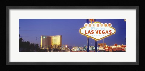 Framed Las Vegas Sign, Las Vegas Nevada, USA Print