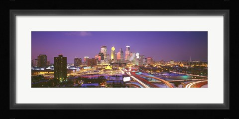 Framed Twilight, Minneapolis, MN, USA Print