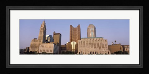 Framed Buildings in a city, Columbus, Franklin County, Ohio, USA Print