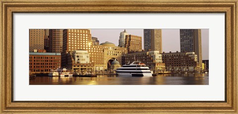 Framed Buildings at the waterfront, Boston, Massachusetts Print