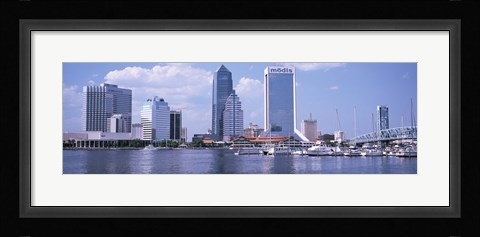 Framed Skyscrapers at the waterfront, Main Street Bridge, St. John's River, Jacksonville, Florida, USA Print
