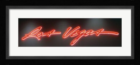 Framed Las Vegas Sign, Las Vegas Convention Center, Nevada, USA Print