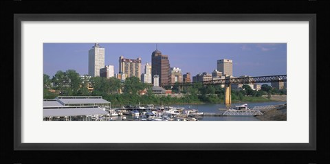 Framed Mud Island Marina Skyline Memphis TN Print
