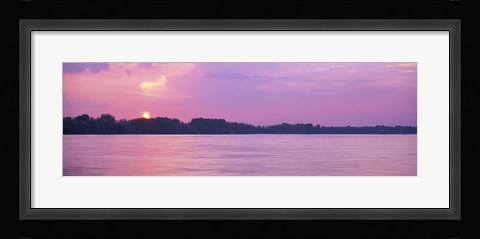Framed Sunset Mississippi River Memphis TN USA Print