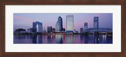 Framed Skyscrapers On The Waterfront, St. John&#39;s River, Jacksonville, Florida, USA Print