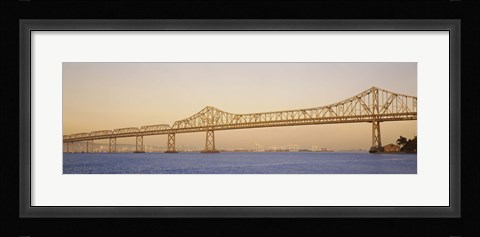 Framed Low angle view of a bridge, Bay Bridge, California, USA Print