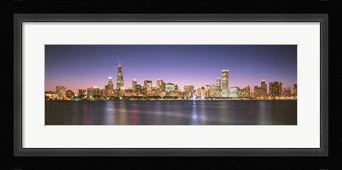 Framed Buildings at the waterfront, Chicago, Illinois Print