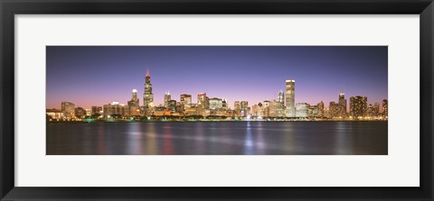 Framed Buildings at the waterfront, Chicago, Illinois Print