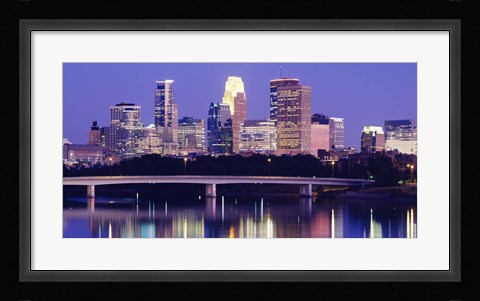 Framed Minneapolis at Night Print
