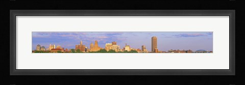 Framed Buffalo skyline, Niagara River, Erie County, New York State Print