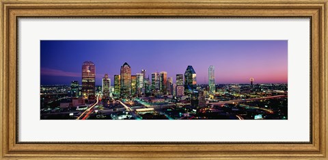 Framed Night, Dallas, Texas, USA Print