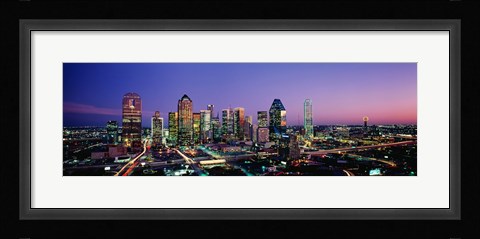 Framed Night, Dallas, Texas, USA Print