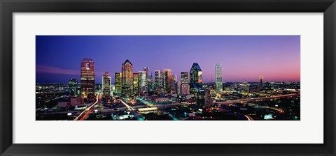 Framed Night, Dallas, Texas, USA Print