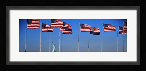 Framed Flags New York NY Print