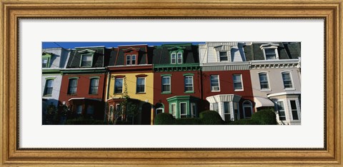 Framed Row Houses Philadelphia PA Print