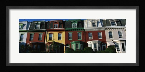 Framed Row Houses Philadelphia PA Print