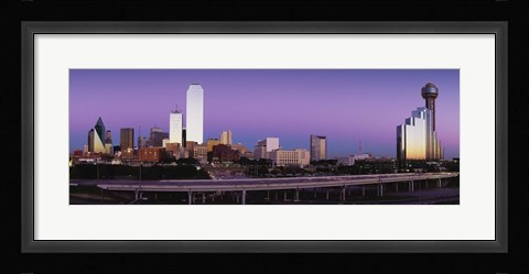 Framed Dallas at Dusk Print