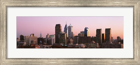 Framed Early morning in a city, Philadelphia, Pennsylvania, USA Print