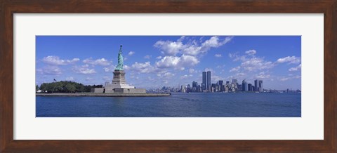 Framed Statue of Liberty and Twin Towers Print