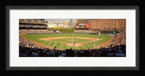 Framed Camden Yards Baseball Game Baltimore Maryland Print