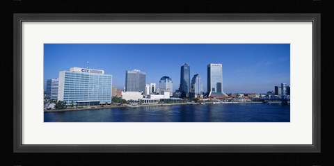 Framed Buildings at the waterfront, St. John's River, Jacksonville, Florida, USA Print