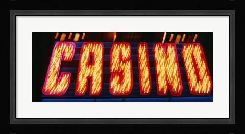 Framed Casino Sign Las Vegas NV Print