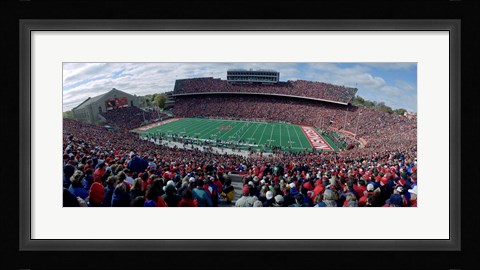 Framed University Of Wisconsin Football Game, Camp Randall Stadium, Madison, Wisconsin, USA Print