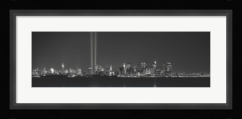 Framed Two beams into the sky, New York NY Print