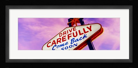 Framed Sign, Las Vegas Nevada, USA Print