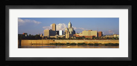 Framed Buildings at the waterfront, White River, Indianapolis, Marion County, Indiana, USA Print