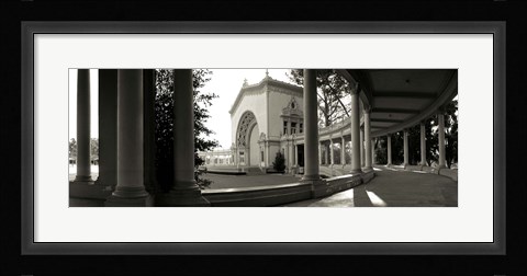 Framed Pavilion in Balboa Park, San Diego, California Print