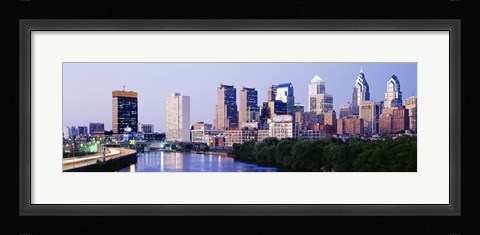 Framed Skyline View of Downtown Philadelphia Print
