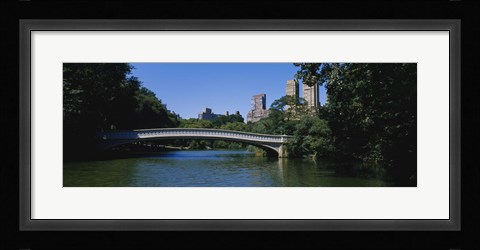 Framed Bridge Over A Lake, Bow Bridge, Manhattan, NYC, New York City, New York State, USA Print
