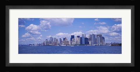 Framed Skyscrapers on the waterfront, Manhattan Print