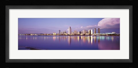 Framed USA, California, San Diego, Financial district Print