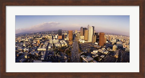 Framed USA, California, Los Angeles, Financial District Print