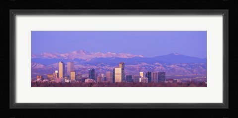 Framed Denver Skyline, Colorado Print