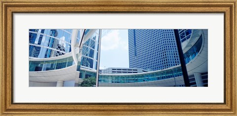 Framed Low angle view of skyscrapers, Enron Center, Houston, Texas, USA Print