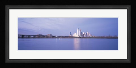 Framed Buildings on the waterfront, Dallas, Texas, USA Print