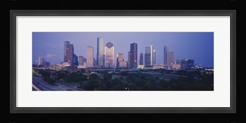 Framed Houston buildings, Texas Print