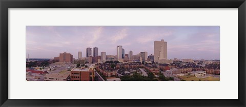 Framed Skyscrapers in a city, Fort Worth, Texas, USA Print