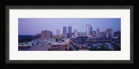 Framed High angle view of a city, Fort Worth, Texas, USA Print