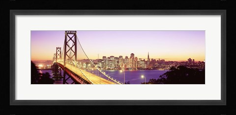 Framed San Francisco Skyline with Golden Gate Bridge Print