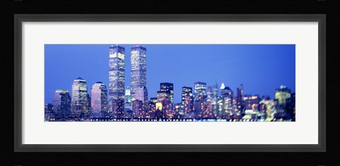 Framed Evening, Lower Manhattan, NYC, New York City, New York State, USA Print